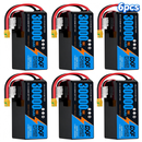 DXF 6S 23.1V 30000mAh 15C Soft Case LiPo Battery with 8AWG Wire for Toy Cars, Boats, UAVs & Drones (1-6 Pack)