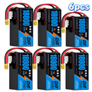 DXF 6S 23.1V 18000mAh 15C Soft Case LiPo Battery with 8AWG Wire for Toy Cars, Boats, UAVs & Drones (1-6 Pack)
