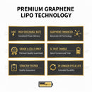 DXF LiPo Battery 2S 7.4V 4400mAh 140C Graphene Gold NGP Plus Version with 5mm Bullet Connector for RC 1/10 Touring Car Racing
