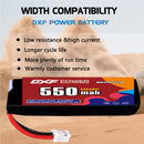 DXF 550mAh 1S 100C 3.8V Lipo Battery Pack for FPV LiPo Battery