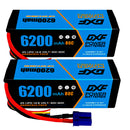 (EU)DXF Lipo Battery 4S 14.8V 6200MAH 80C  lipo Hardcase EC5 Plug for Rc 1/8 1/10 Buggy Truck Car Off-Road Drone