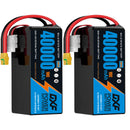 DXF SEMI-SOLID 14S 51.8V 40000mAh 10C Soft Case LiPo Battery with 8AWG Wire for Toy Cars, Boats, UAVs & Drones (1-6 Pack)