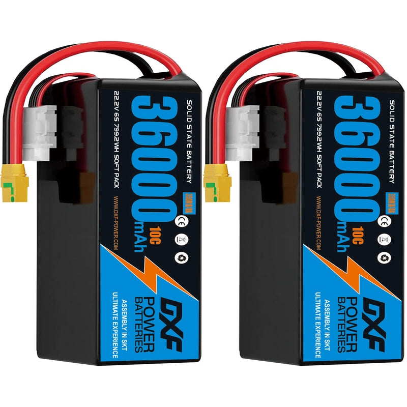 (CN)DXF 6S Lipo Battery 22.2V 10C 36000mAh Soft Case Battery  for Drone UAV FPV Car Truck Tank RC Buggy Truggy Racing Hobby