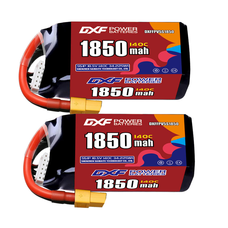DXF 1850mAh 5S 150C 18.5V Lipo Battery Pack for FPV LiPo Battery