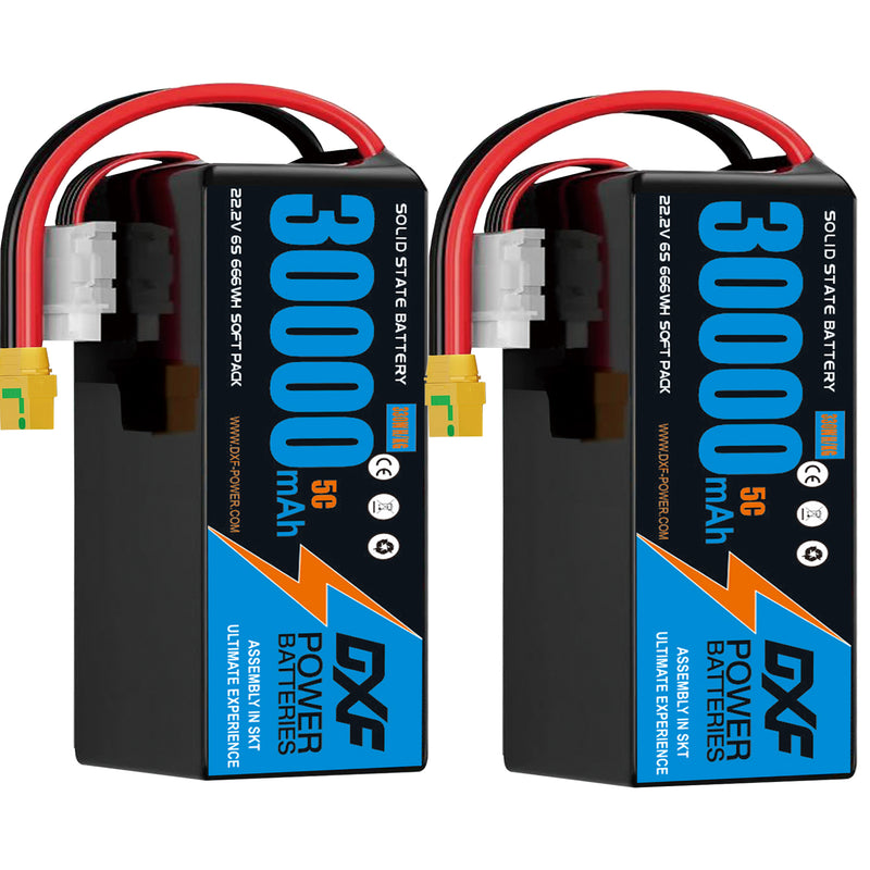 (CN)DXF 6S Lipo Battery 22.2V 10C 30000mAh Soft Case Battery  for Drone UAV FPV Car Truck Tank RC Buggy Truggy Racing Hobby