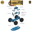 DXF LiPo Battery 4S HV 15.2V 10000mAh 150C Graphene Hardcase Gold with EC5 / T / TRX / XT60 / XT90 / XT150 / Q8s Plug for RC 1/8 1/10 Buggy Truck Car Off-Road Drone