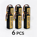 DXF 3S 11.1V 5200mAh 100C Gold Version Graphene LiPo Soft Case Battery with 10AWG XT60 Plug for 1/8 1/10 RC Car Buggy Truck Boat Drone (1-6 Pack Available)