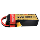 (CN)DXF 4S Lipo Battery 14.8V 150C 5200mAh Soft Case Battery with EC5 XT90 Connector for Car Truck Tank RC Buggy Truggy Racing Hobby