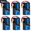 DXF SEMI-SOLID 14S 53.9V 30000mAh 15C Soft Case LiPo Battery with 8AWG Wire for Toy Cars, Boats, UAVs & Drones (1-6 Pack)