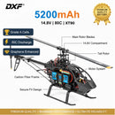 DXF Lipo Battery 4S 14.8V 5200mAh 80C Graphene Softcase with EC5 / T / TRX / XT60 / XT90 / XT150 / Q8s Plug for RC 1/8 1/10 Buggy Truck Car Off-Road Drone