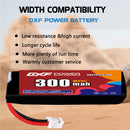 DXF 300mAh 1S 80C 3.8V Lipo Battery Pack for FPV LiPo Battery