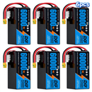 DXF 6S 22.2V 60000mAh 10C Soft Case LiPo Battery with 8AWG Wire for Toy Cars, Boats, UAVs & Drones (1-6 Pack)