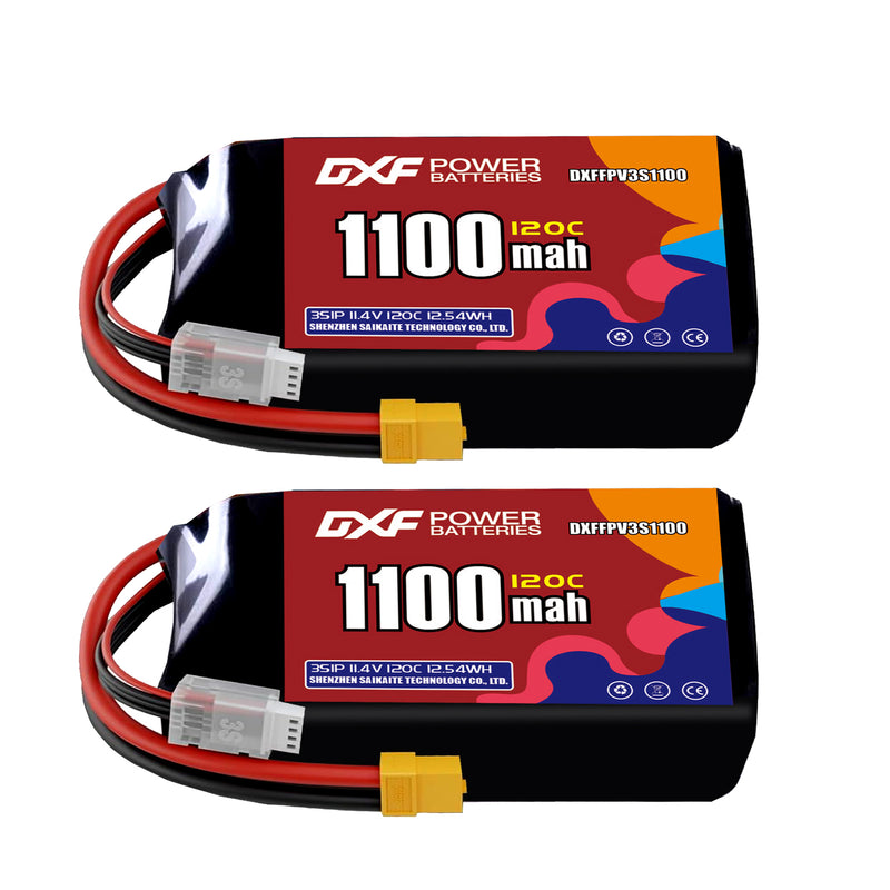DXF 1100mAh 3S 120C 11.4V Lipo Battery Pack for FPV LiPo Battery