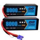 (EU)DXF Lipo Battery 3S 11.4V 8000MAH 130C Blue Series Graphene lipo Hardcase with EC5 Plug for Rc 1/8 1/10 Buggy Truck Car Off-Road Drone