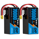 (CN)DXF 12S Lipo Battery 44.4V 10C 70000mAh Soft Case Battery  for Drone UAV FPV Car Truck Tank RC Semi solidstate Battery Racing Hobby