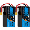 DXF SEMI-SOLID 12S 44.4V 40000mAh 10C Soft Case LiPo Battery with 8AWG Wire for Toy Cars, Boats, UAVs & Drones (1-6 Pack)