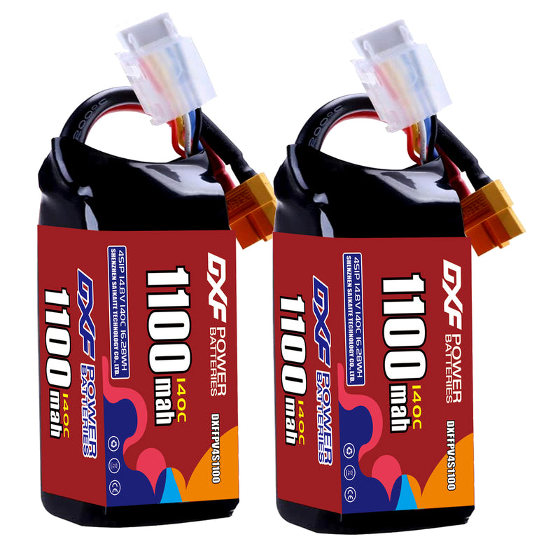 DXF 1100mAh 4S 140C 14.8V Lipo Battery Pack for FPV LiPo Battery