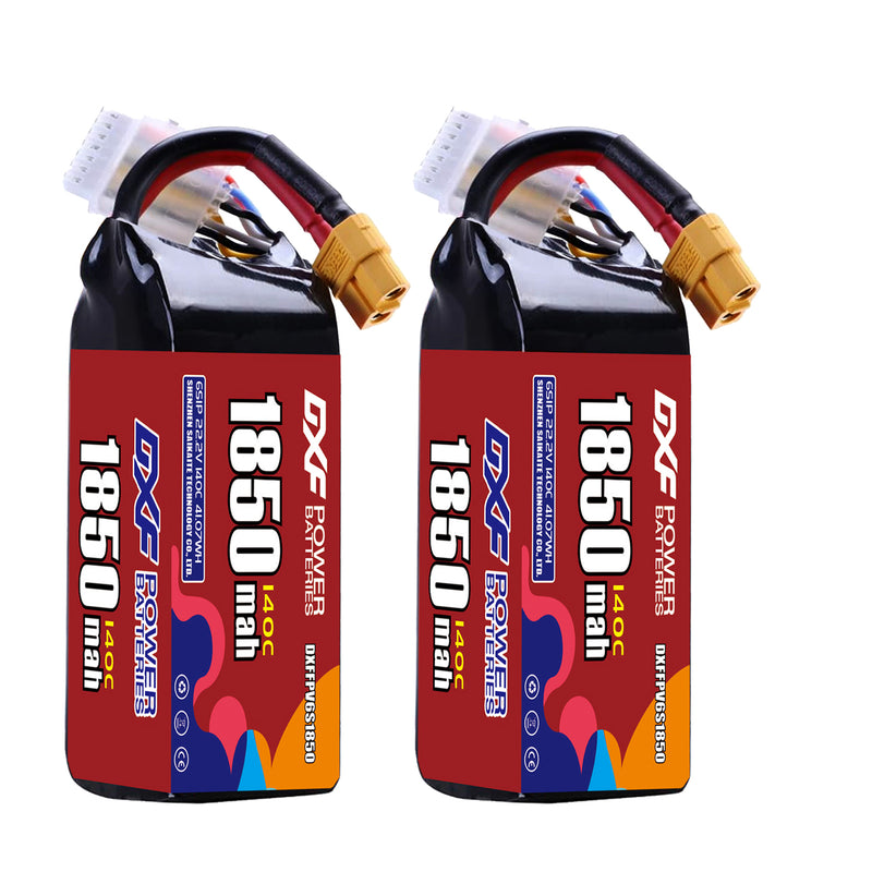 DXF 1850mAh 6S 140C 22.2V Lipo Battery Pack for FPV LiPo Battery