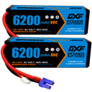 (PL)DXF Lipo Battery 3S 11.1V 6200MAH 80C  lipo Hardcase EC5 Plug for Rc 1/8 1/10 Buggy Truck Car Off-Road Drone