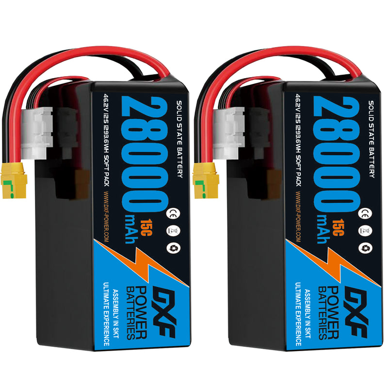 (CN)DXF 12S Lipo Battery 46.2V 15C 28000mAh Soft Case Battery  for Drone UAV FPV Car Truck Tank RC Semi solidstate Battery Racing Hobby