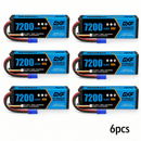 DXF BLUE Series 3S 11.1V 7200mAh 80C Hardcase LiPo Battery with EC5 Plug for 1/8 1/10 RC Car Truck (1-6 Pack)