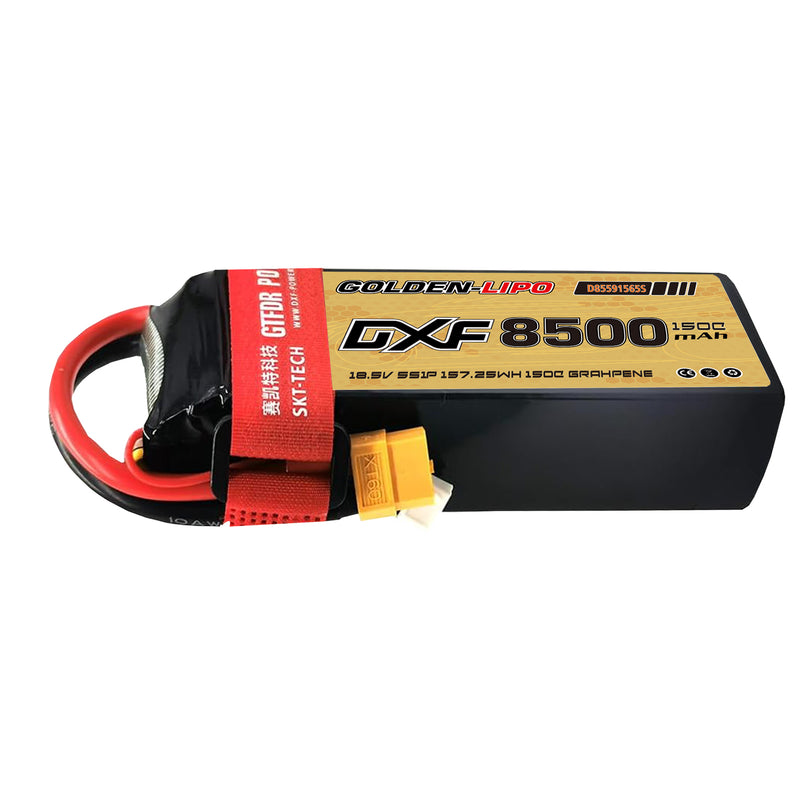 (CN)DXF 5S Lipo Battery 18.5V 150C 8500mAh Soft Case Battery with EC5 XT90 Connector for Car Truck Tank RC Buggy Truggy Racing Hobby