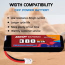 DXF LiPo Battery 1S HV 3.8V 380mAh 60C with PH2.0 / JST / XT30 / SM / XT60 / EC5 / XT90 for FPV Drone Whoop Micro Racing