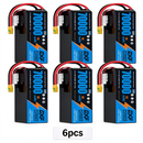DXF SEMI-SOLID 12S 44.4V 70000mAh 5C Soft Case LiPo Battery with 8AWG Wire for UAVs & Drones (1-6 Pack)