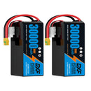 DXF LiPo Battery 6S 22.2V 30000mAh 100C Graphene Softcase Blue with EC5 / T / TRX / XT60 / XT90 / XT150 / Q8s Plug for RC 1/8 1/10 Buggy Truck Car Off-Road Drone