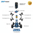 DXF LiPo Battery 2S2P HV 7.6V 6300mAh 130C Graphene Gray with 5mm Bullet / EC5 / T / TRX / XT60 / XT90 / XT150 / Q8s Plug for RC 1/10 1/8 Scale Car Racing