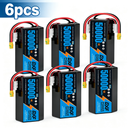 DXF SEMI-SOLID 12S 44.4V 50000mAh 5C Soft Case LiPo Battery with 8AWG Wire for Toy Cars, Boats, UAVs & Drones (1-6 Pack)