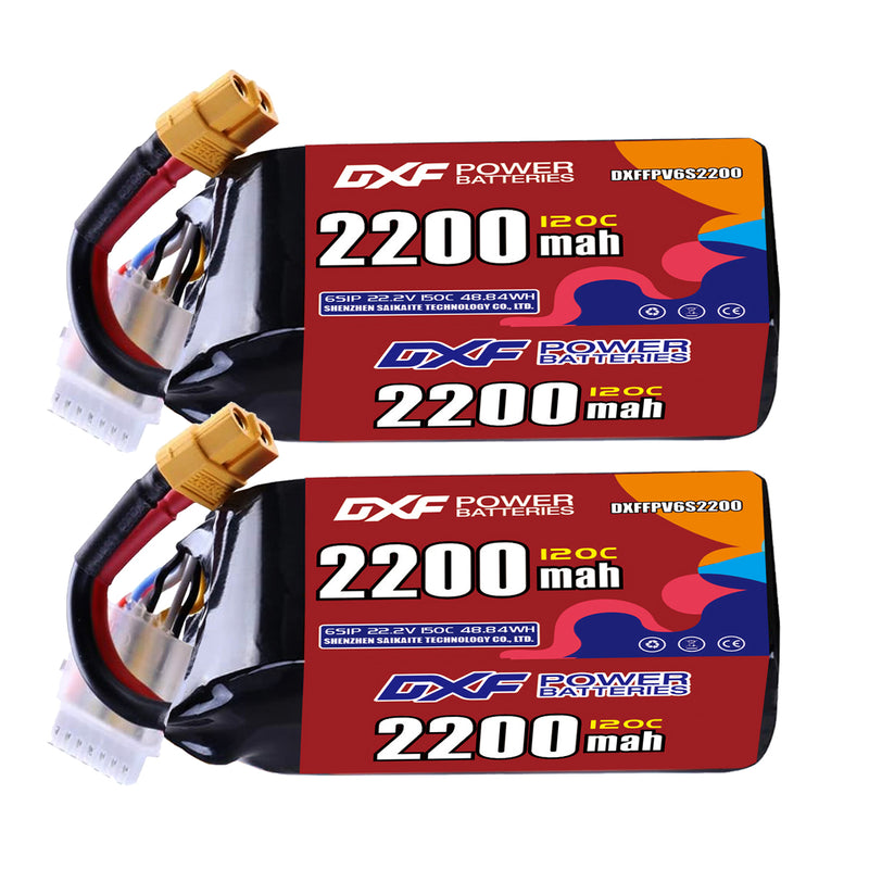 DXF 2200mAh 6S 120C 22.2V Lipo Battery Pack for FPV LiPo Battery