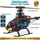 DXF LiPo Battery 12S HV 45.6V 8000mAh 130C Graphene Softcase Blue with EC5 / T / TRX / XT60 / XT90 / XT150 / Q8s Plug for RC 1/8 1/10 Buggy Truck Car Off-Road Drone