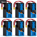 DXF SEMI-SOLID 12S 46.2V 34000mAh 15C Soft Case LiPo Battery with 8AWG Wire for Toy Cars, Boats, UAVs & Drones (1-6 Pack)
