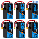 DXF 6S 22.2V 72000mAh 5C Soft Case LiPo Battery with 8AWG Wire for Toy Cars, Boats, UAVs & Drones (1-6 Pack)