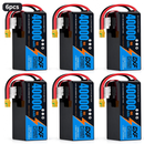 DXF SEMI-SOLID 12S 46.2V 40000mAh 15C Soft Case LiPo Battery with 8AWG Wire for Toy Cars, Boats, UAVs & Drones (1-6 Pack)