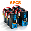 DXF 6S 22.2V 27000mAh 10C Soft Case LiPo Battery with 8AWG Wire for Toy Cars, Boats, UAVs & Drones (1-6 Pack)
