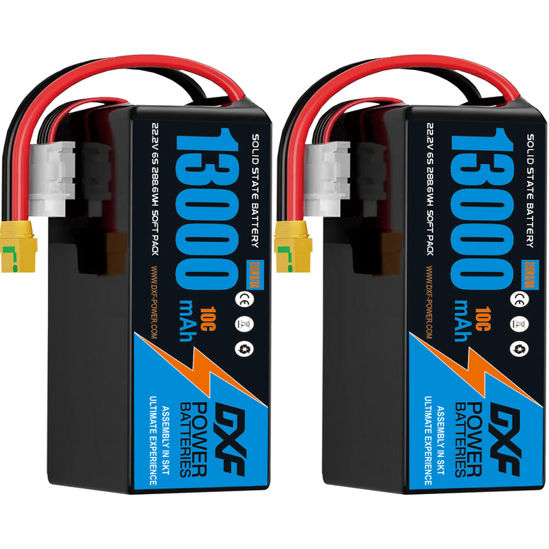 (CN)DXF 6S Lipo Battery 22.2V 10C 13000mAh Soft Case Battery  for Drone UAV FPV Car Truck Tank RC Buggy Truggy Racing Hobby Semi solidstate Battery