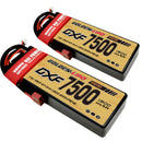 (CN)DXF Lipo Battery 2S 7.6V 7500MAH 150C  lipo Hardcase with  DEANS/T Plug for Rc 1/8 1/10 Buggy Truck Car Off-Road Drone