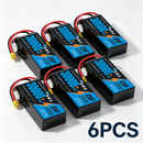 DXF SEMI-SOLID 12S 44.4V 30000mAh 5C Soft Case LiPo Battery with 8AWG Wire for Toy Cars, Boats, UAVs & Drones (1-6 Pack)