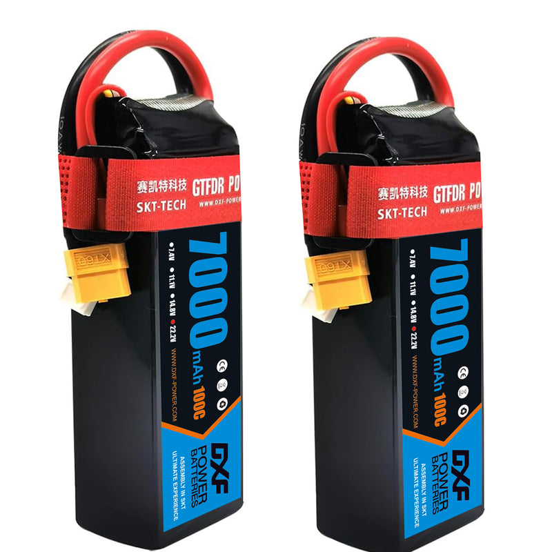 (PL)DXF 6S Lipo Battery 22.2V 100C 7000mAh Soft Case Battery with xt60 Connector for Car Truck Tank RC Buggy Truggy Racing Hobby