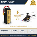 DXF Lipo Battery 4S 14.8V 6500mAh 100C Graphene Softcase with EC5 / T / TRX / XT60 / XT90 / XT150 / Q8s Plug for RC 1/8 1/10 Buggy Truck Car Off-Road Drone