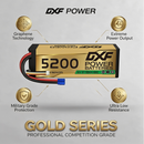 DXF GOLD Series 3S 11.1V 5200mAh 100C Graphene Hardcase LiPo Battery with EC5 Plug for 1/8 1/10 RC Car Truck (1-6 Pack)
