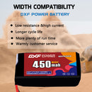 DXF 450mAh 1S 80C 3.7V Lipo Battery Pack for FPV LiPo Battery