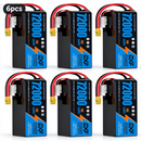 DXF SEMI-SOLID 14S 53.9V 72000mAh 15C Soft Case LiPo Battery with 8AWG Wire for Toy Cars, Boats, UAVs & Drones (1-6 Pack)