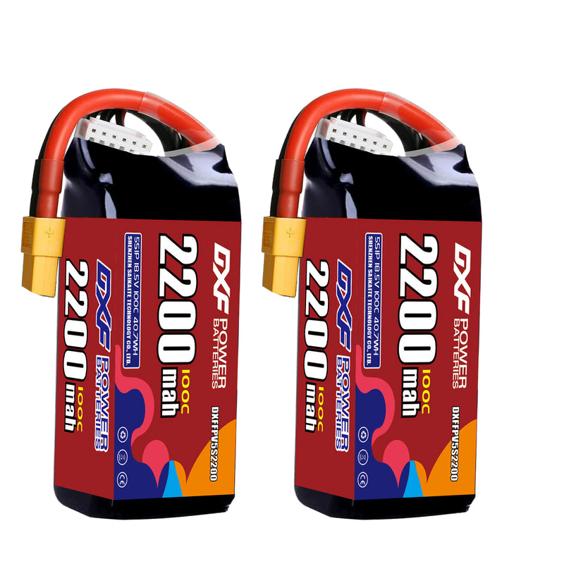 DXF 2200mAh 5S 100C 18.5V Lipo Battery Pack for FPV LiPo Battery