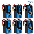 DXF 6S 23.1V 23000mAh 15C Soft Case LiPo Battery with 8AWG Wire for Toy Cars, Boats, UAVs & Drones (1-6 Pack)