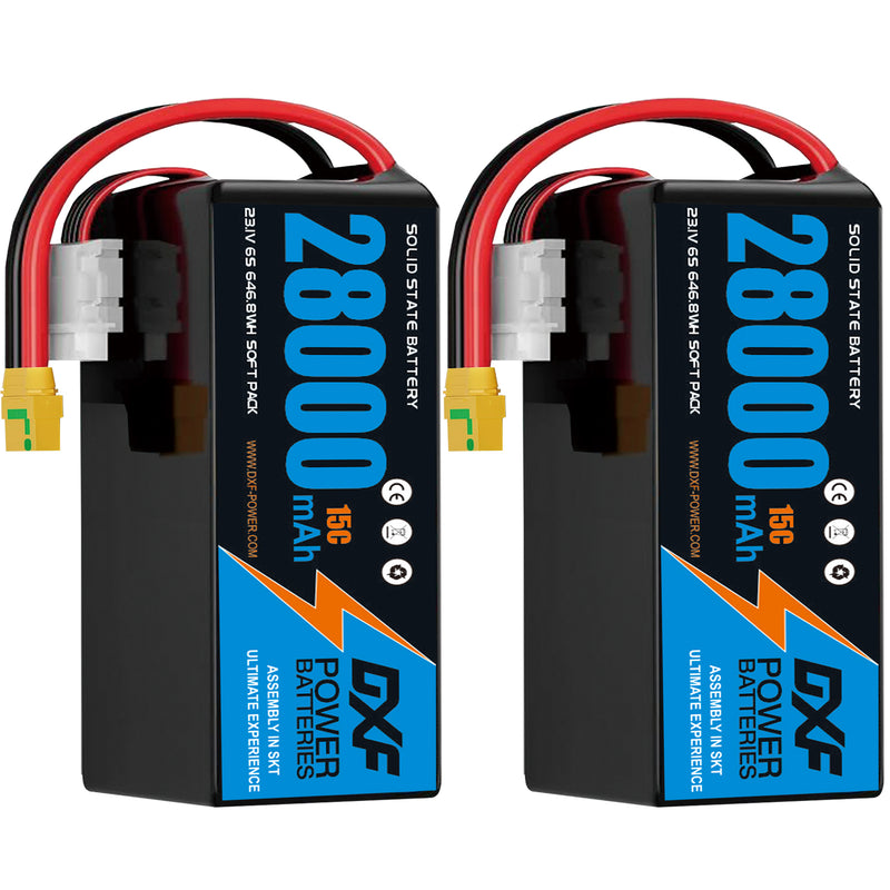 (CN)DXF 6S Lipo Battery 23.1V 15C 28000mAh Soft Case Battery  for Drone UAV FPV Car Truck Tank RC Buggy Truggy Racing Hobby