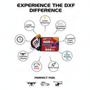 DXF 6S 22.2V 1550mAh 150C Gold Version Graphene LiPo Soft Case Battery with 12AWG XT60 Plug for RC Car Boat Airplane FPV Racing Drone (1-6 Pack Available)