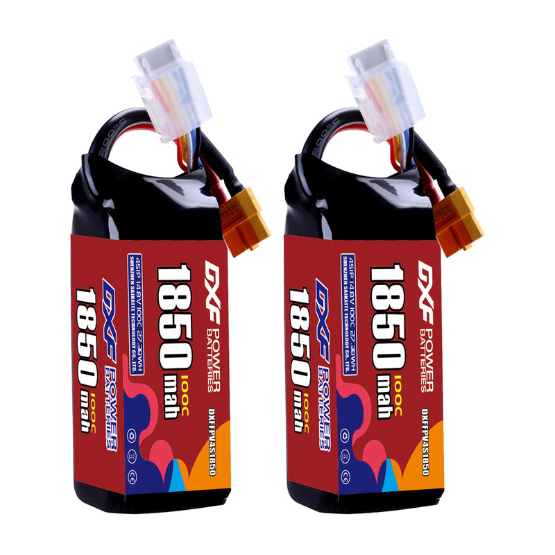 DXF 1850mAh 4S 100C 14.8V Lipo Battery Pack for FPV LiPo Battery